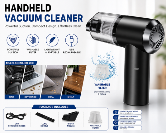 🚗 Car & Home Vacuum Cleaner