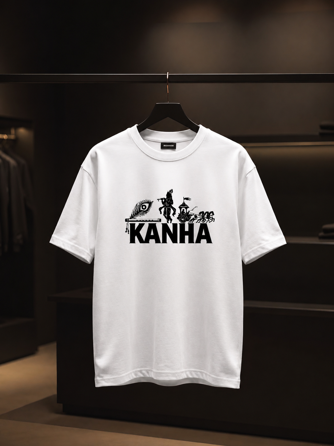 🦚 KANHA Divine Typography T-Shirt